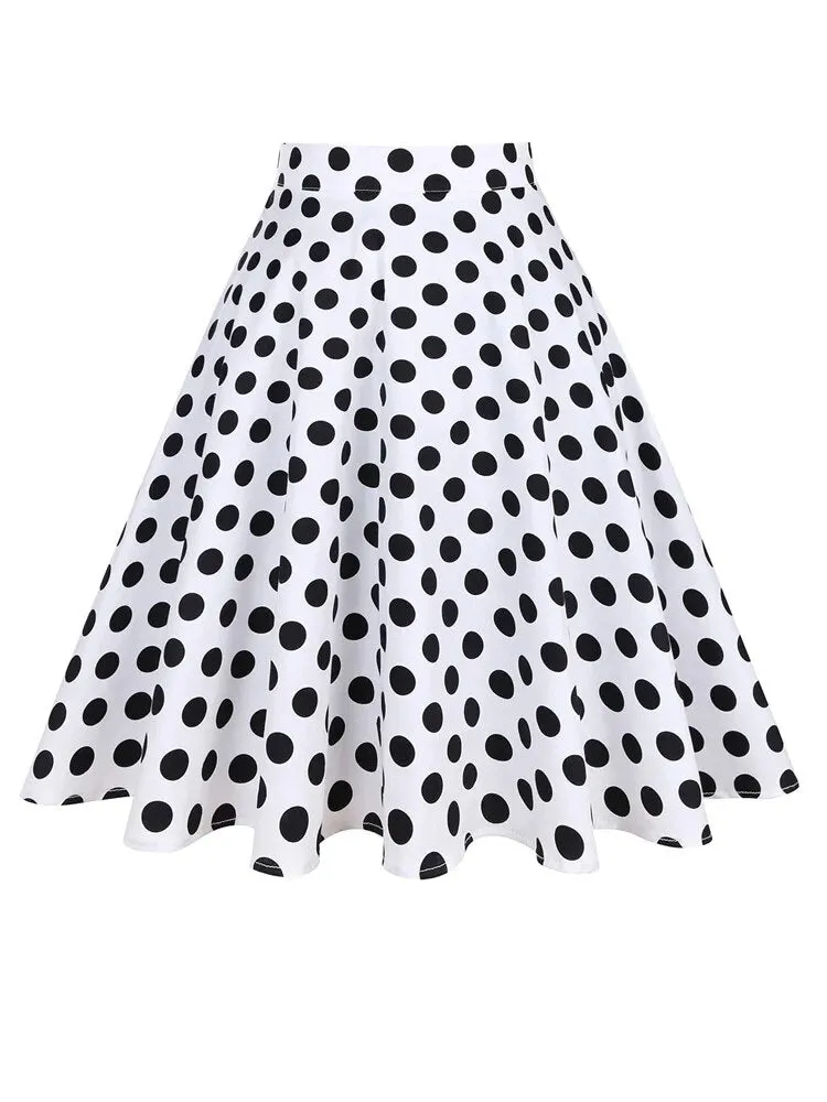 Women's floral pleated midi skirts