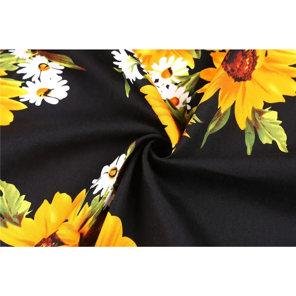 Women's floral pleated midi skirts