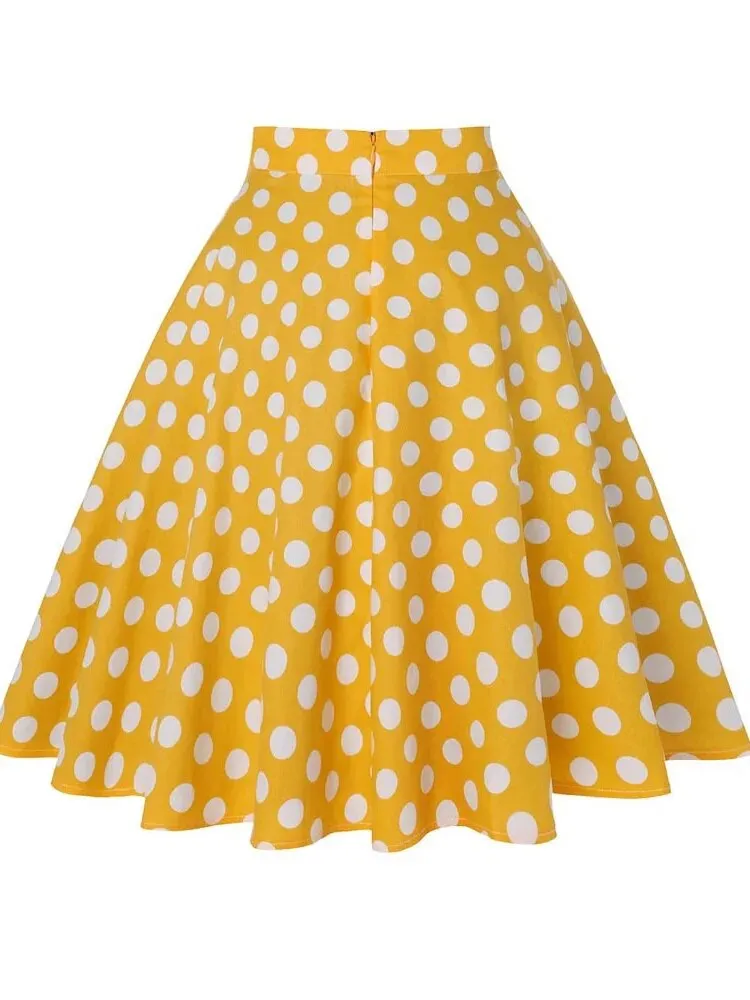 Women's floral pleated midi skirts