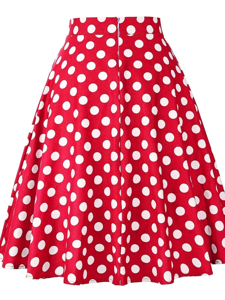 Women's floral pleated midi skirts