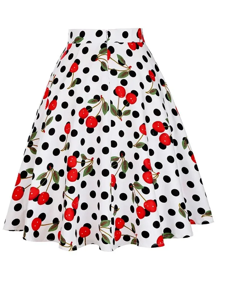 Women's floral pleated midi skirts