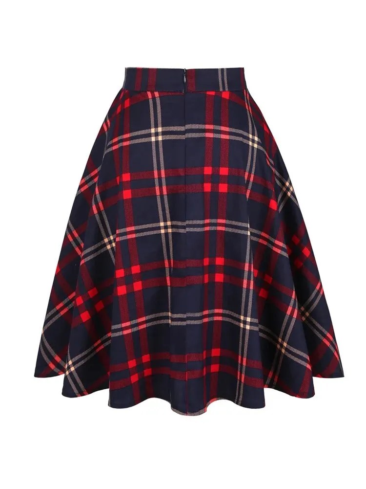 Women's floral pleated midi skirts