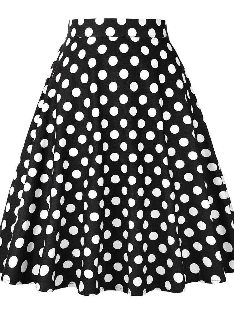 Women's floral pleated midi skirts