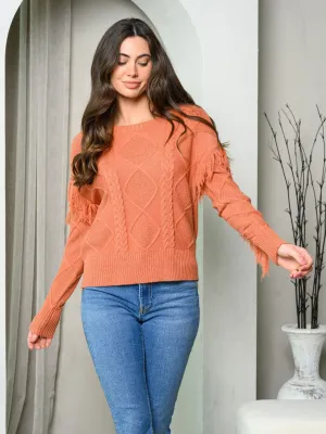 WOMEN'S LONG SLEEVE KNIT SWEATER