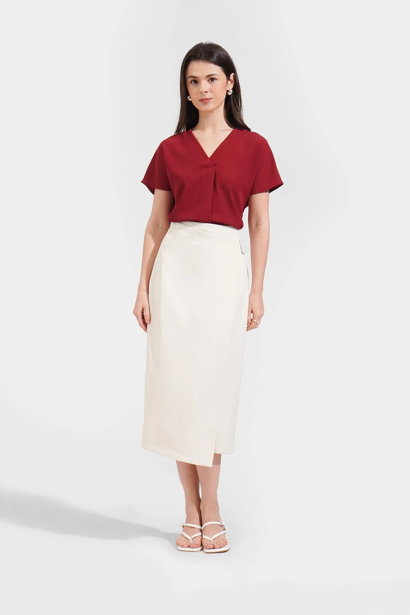 Wrap Midi Skirt